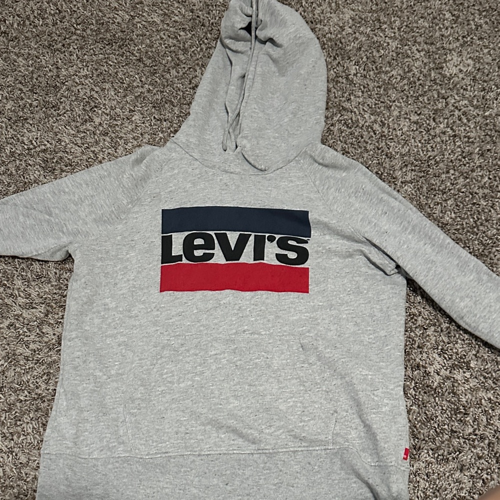 Levi's Gray Hoodie with Red and Blue Logo